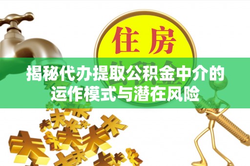 镇雄揭秘代办提取公积金中介的运作模式与潜在风险